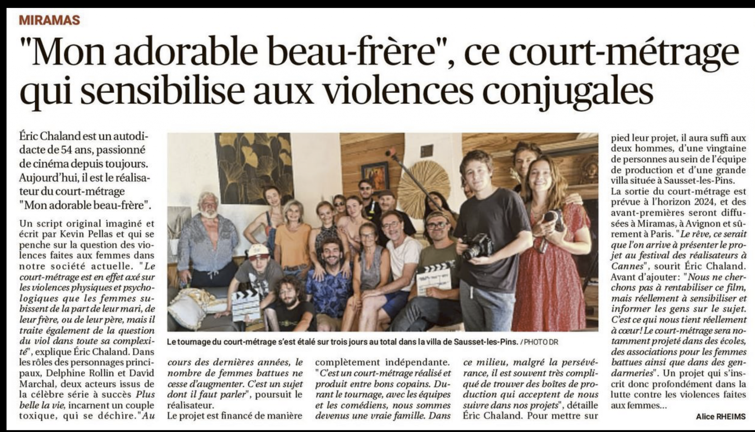 Journal La Provence — Mon adorable beau-frère